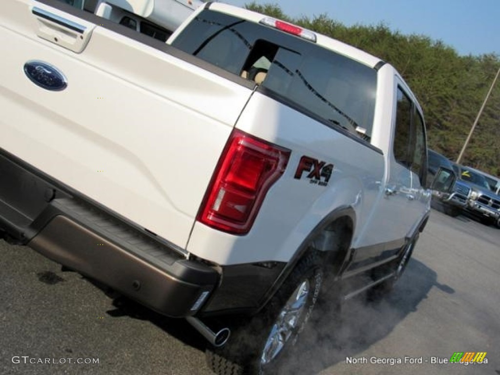 2016 F150 Lariat SuperCrew 4x4 - White Platinum / Medium Light Camel photo #40