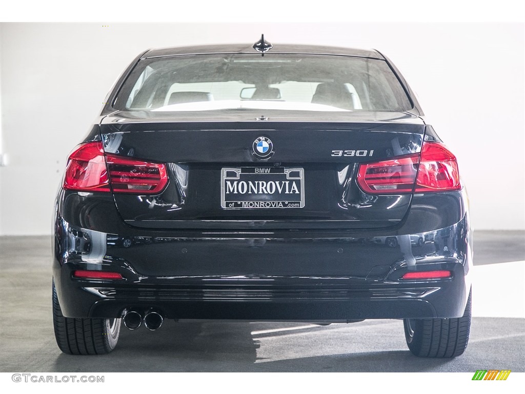 2017 3 Series 330i Sedan - Black Sapphire Metallic / Black photo #4