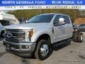 2017 Ingot Silver Ford F350 Super Duty Lariat Crew Cab 4x4 Chassis  photo #1