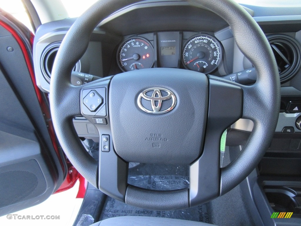2017 Toyota Tacoma SR Double Cab Cement Gray Steering Wheel Photo #117035996