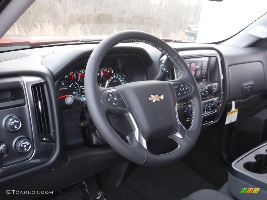 2017 Chevrolet Silverado 1500 LT Crew Cab 4x4 Jet Black Steering Wheel Photo #117036122