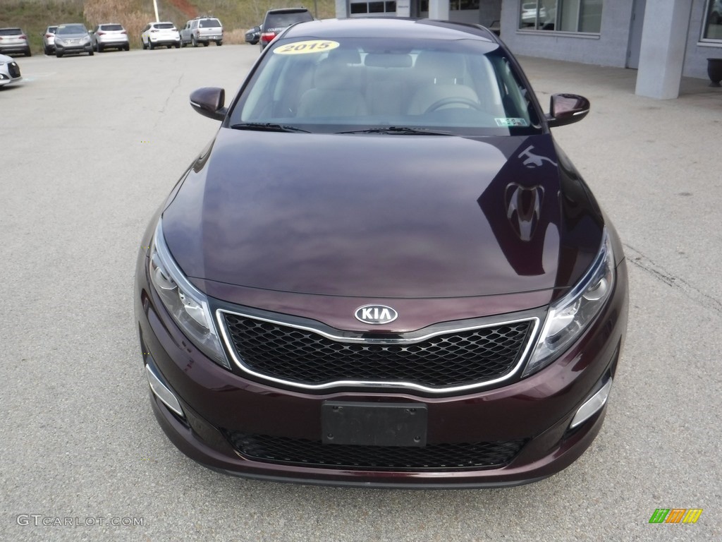 2015 Optima LX - Dark Cherry / Beige photo #4