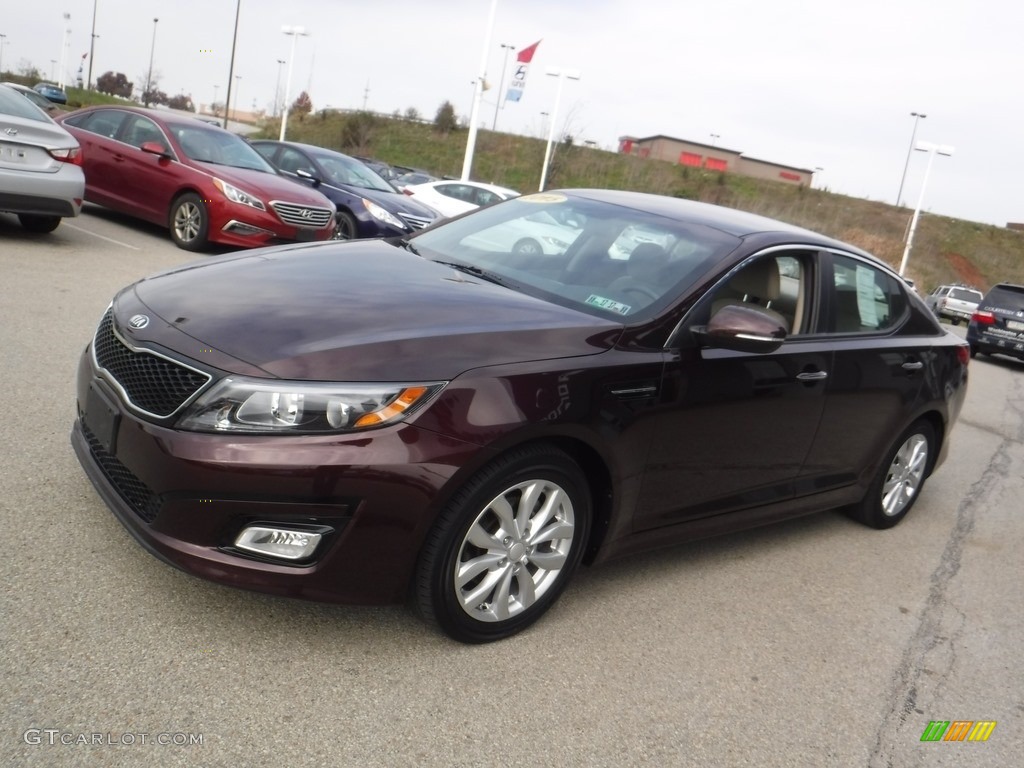 2015 Optima LX - Dark Cherry / Beige photo #5