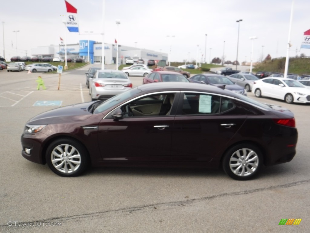 2015 Optima LX - Dark Cherry / Beige photo #6