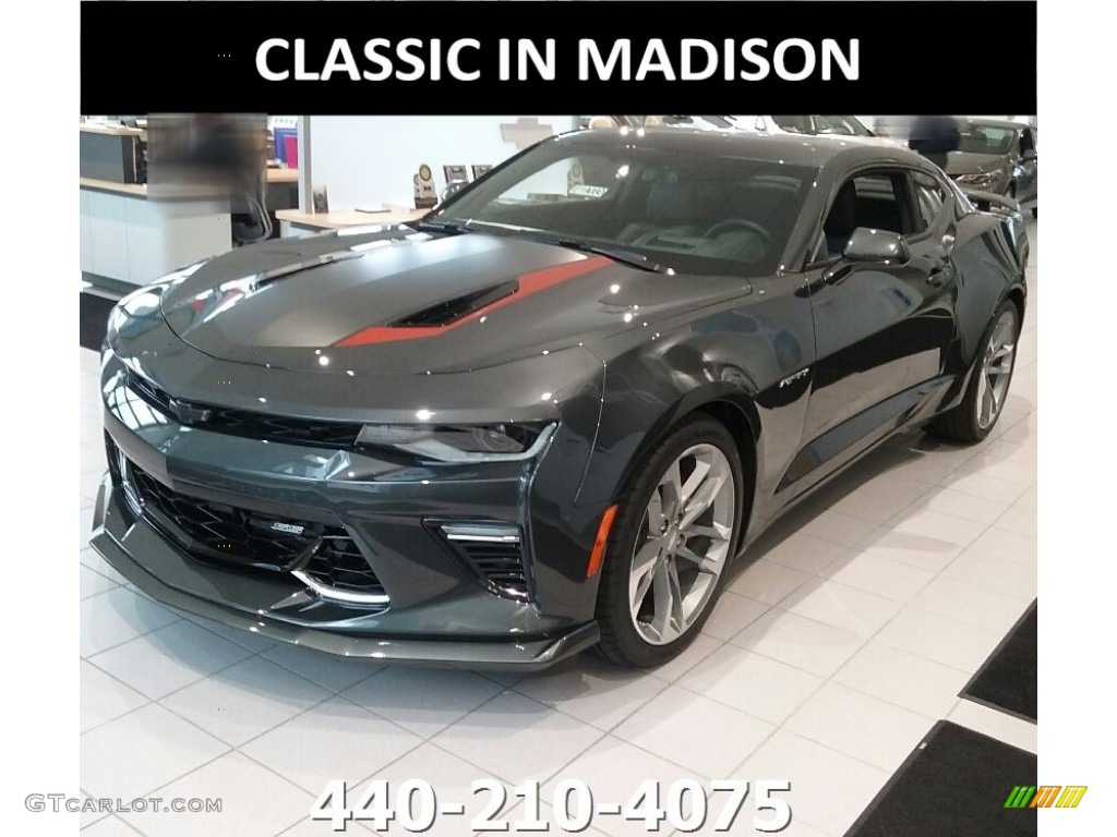 2017 Camaro SS Coupe 50th Anniversary - Nightfall Gray Metallic / 50th Anniversary Jet Black/Dark Gray photo #1