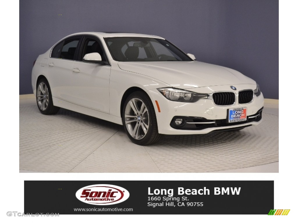 2017 3 Series 330i Sedan - Alpine White / Black photo #1