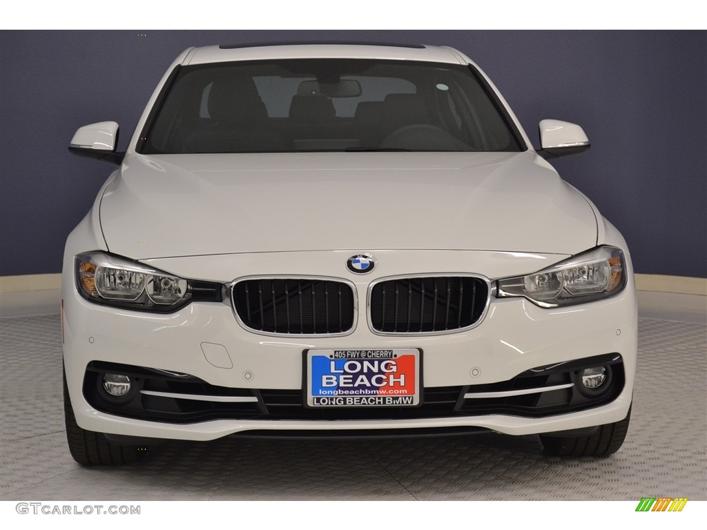 2017 3 Series 330i Sedan - Alpine White / Black photo #2