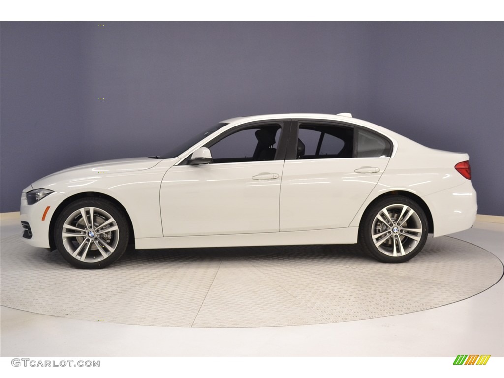 2017 3 Series 330i Sedan - Alpine White / Black photo #3