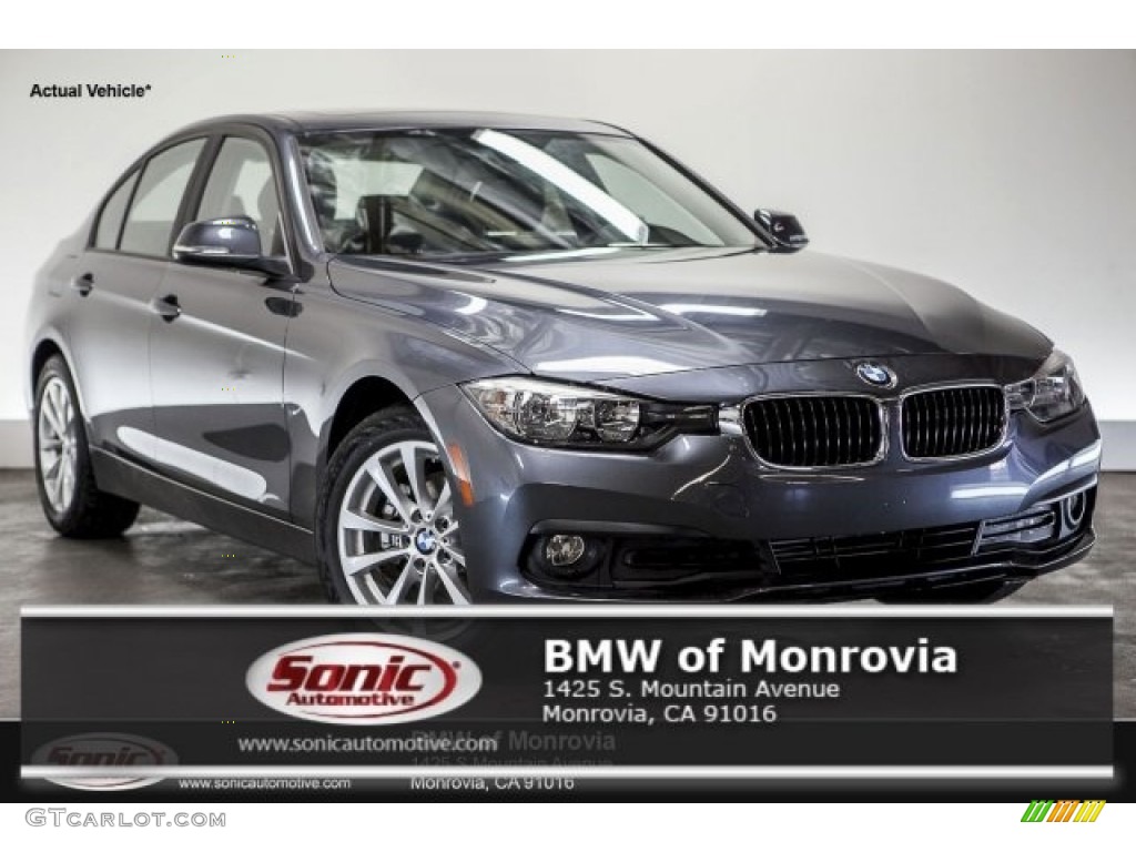 2017 3 Series 320i Sedan - Mineral Grey Metallic / Black photo #1