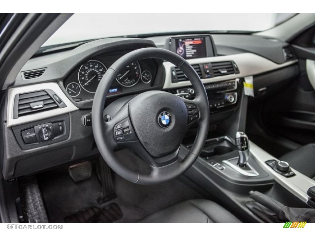 Black Interior 2017 BMW 3 Series 320i Sedan Photo #117049124