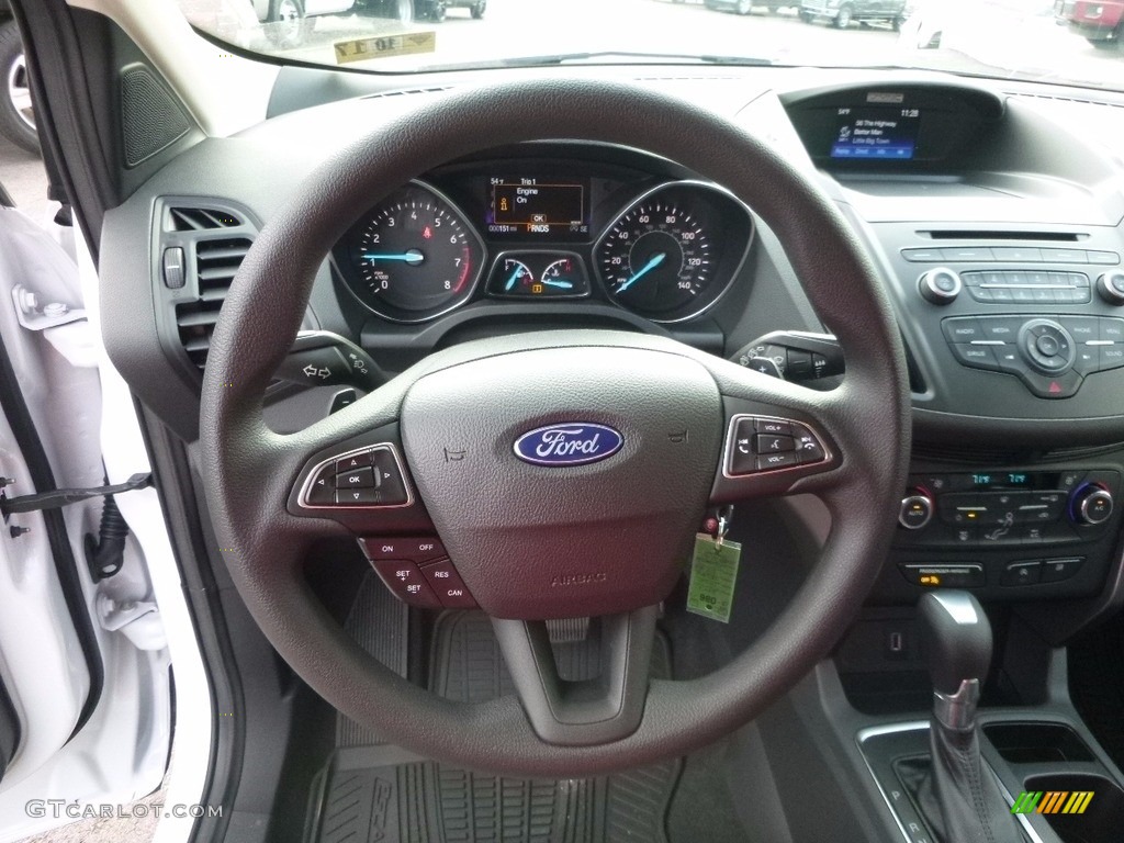 2017 Ford Escape SE 4WD Charcoal Black Steering Wheel Photo #117049562