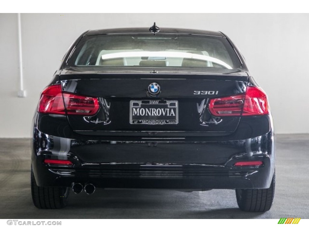 2017 3 Series 330i Sedan - Black Sapphire Metallic / Venetian Beige/Black photo #4
