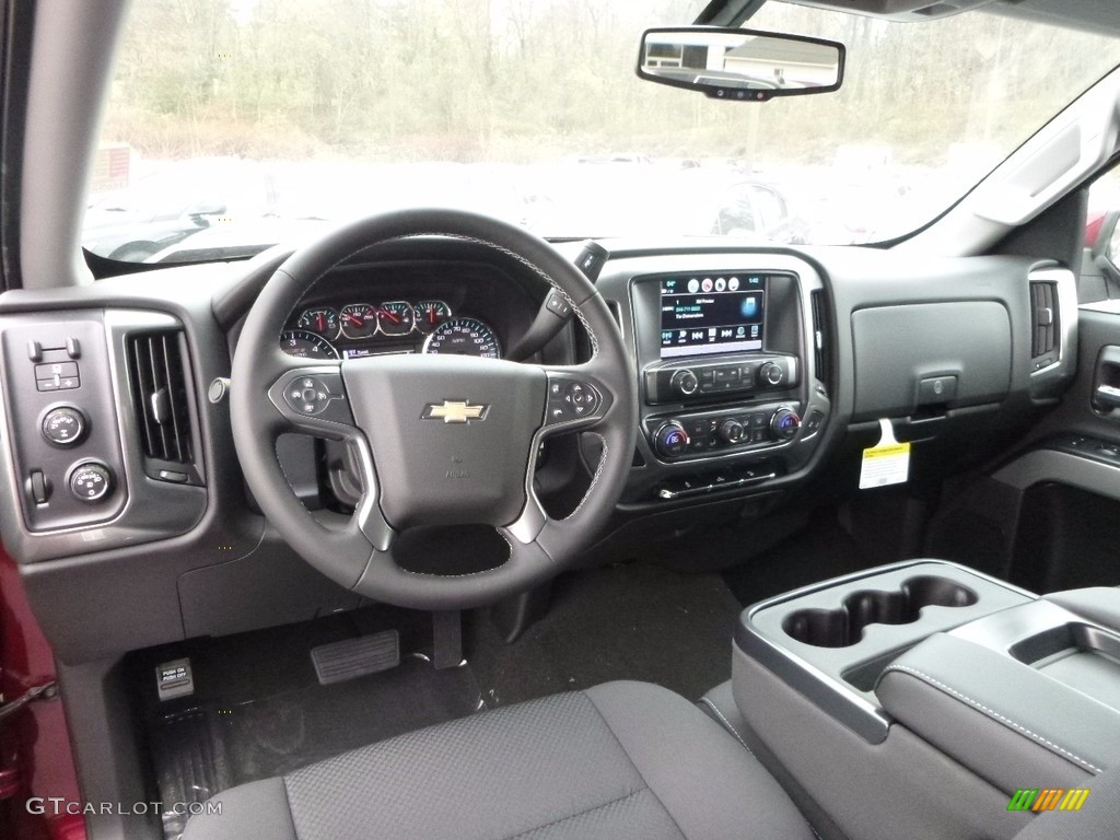 Jet Black Interior 2017 Chevrolet Silverado 1500 LT Crew Cab 4x4 Photo #117050654