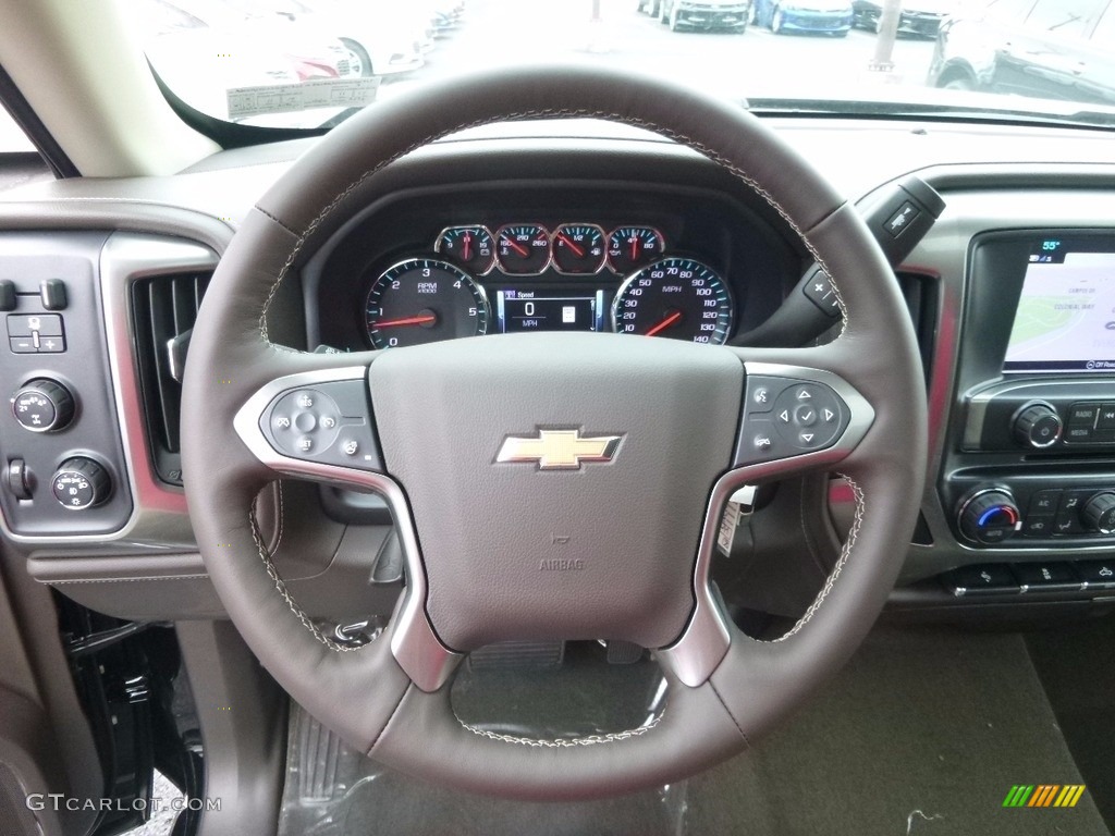 2017 Chevrolet Silverado 1500 LTZ Crew Cab 4x4 Cocoa/­Dune Steering Wheel Photo #117051215