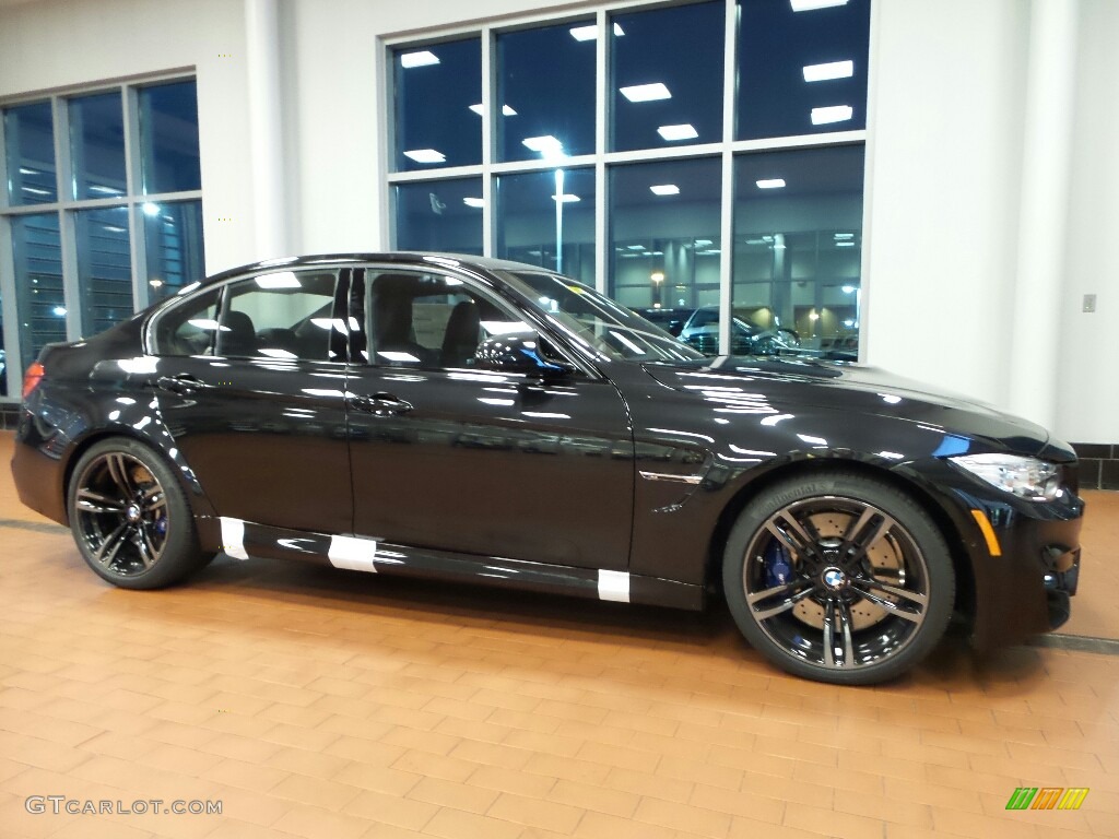 Black Sapphire Metallic 2017 BMW M3 Sedan Exterior Photo #117052481