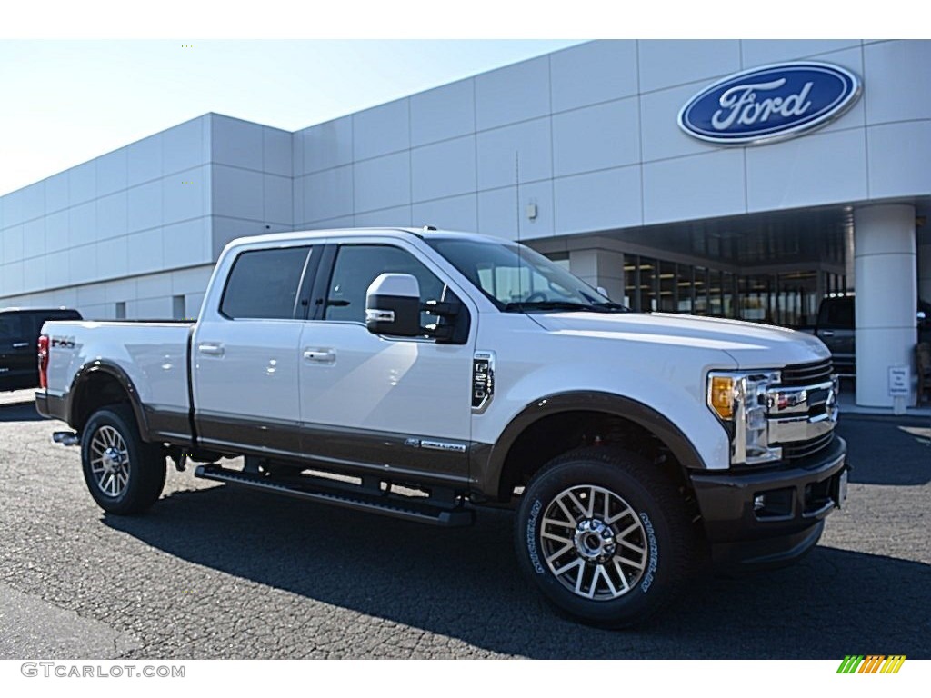 White Platinum 2017 Ford F250 Super Duty King Ranch Crew Cab 4x4 Exterior Photo #117054602