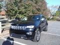 2017 Diamond Black Crystal Pearl Jeep Grand Cherokee Overland 4x4  photo #3