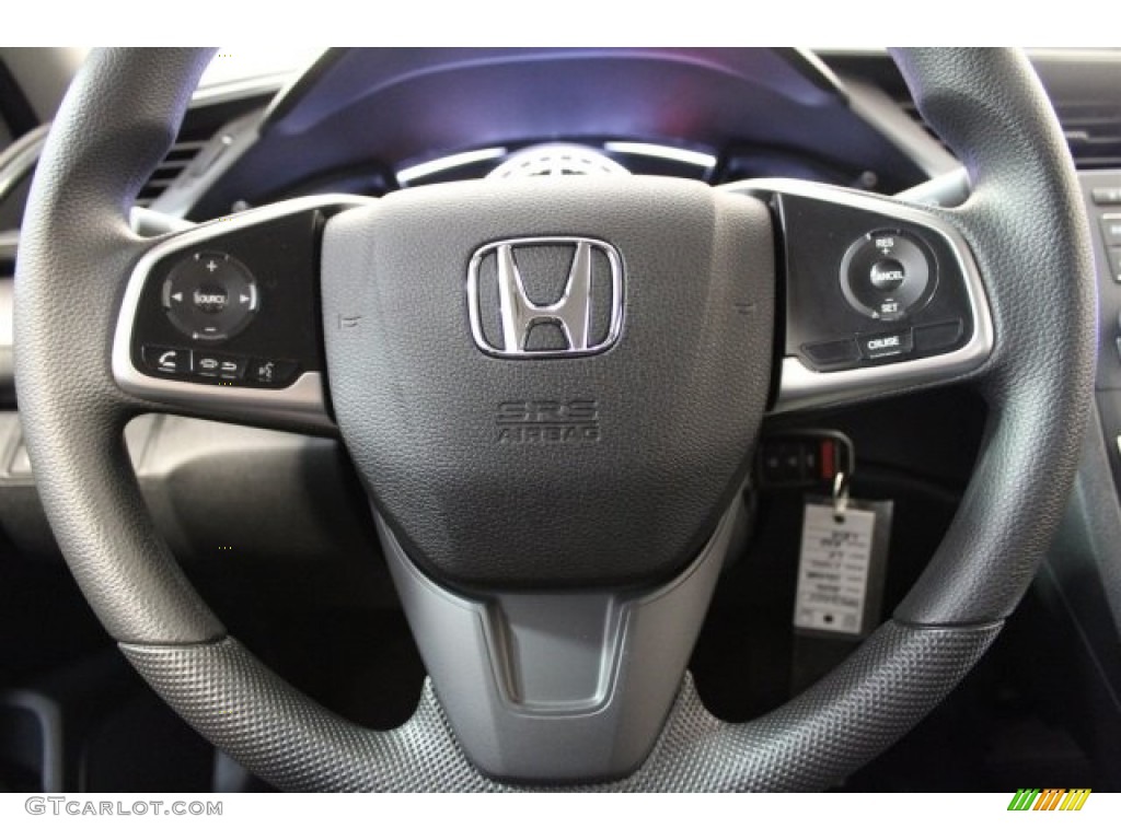 2017 Honda Civic LX Sedan Black Steering Wheel Photo #117055325