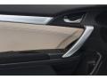 Black/Ivory 2017 Honda Civic EX-T Coupe Door Panel