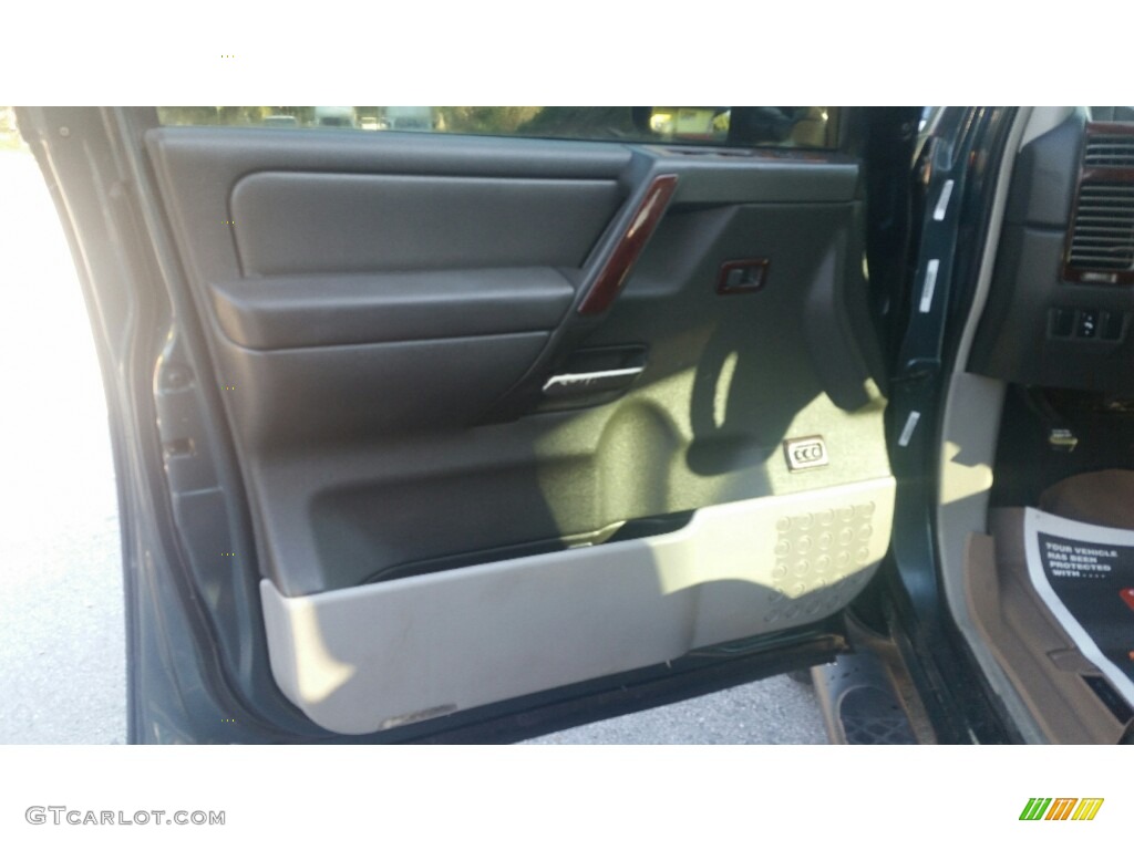 2004 Titan LE Crew Cab 4x4 - Deep Water Blue/Green / Graphite/Titanium photo #12