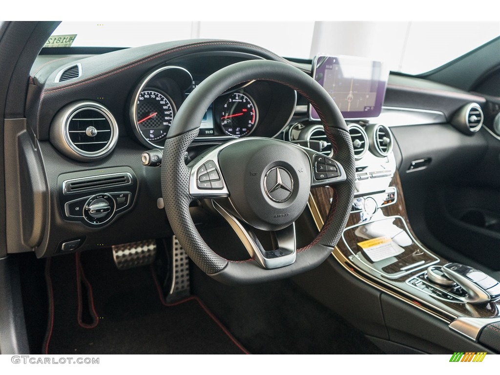 2017 Mercedes-Benz C 43 AMG 4Matic Sedan AMG Black/DINAMICA Dashboard Photo #117059534