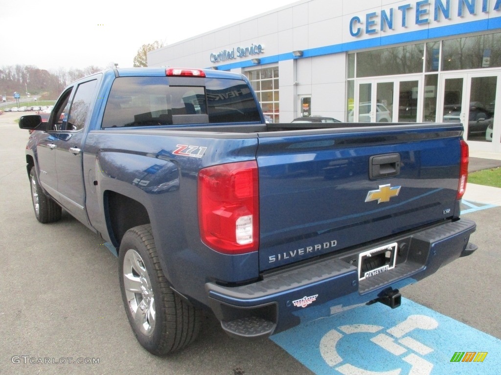 2017 Silverado 1500 LTZ Crew Cab 4x4 - Deep Ocean Blue Metallic / Jet Black photo #4