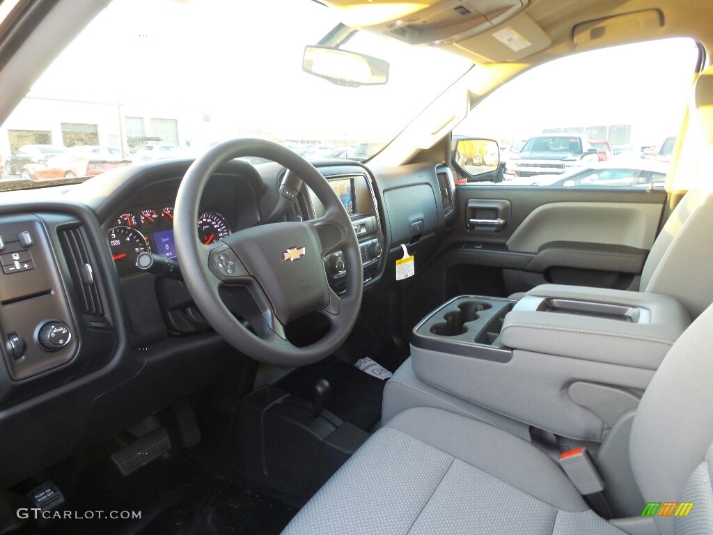 Dark Ash/Jet Black Interior 2017 Chevrolet Silverado 1500 WT Double Cab 4x4 Photo #117063232