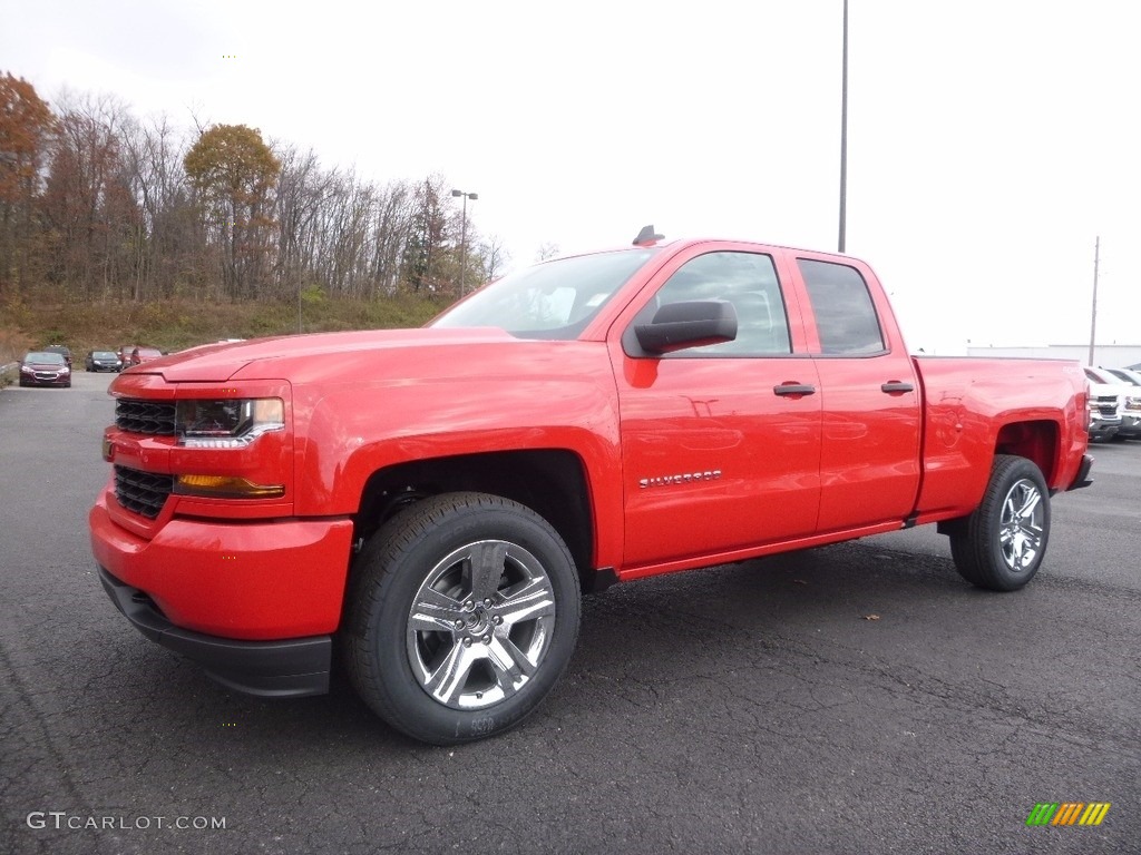 Red Hot 2017 Chevrolet Silverado 1500 Custom Double Cab 4x4 Exterior Photo #117064485