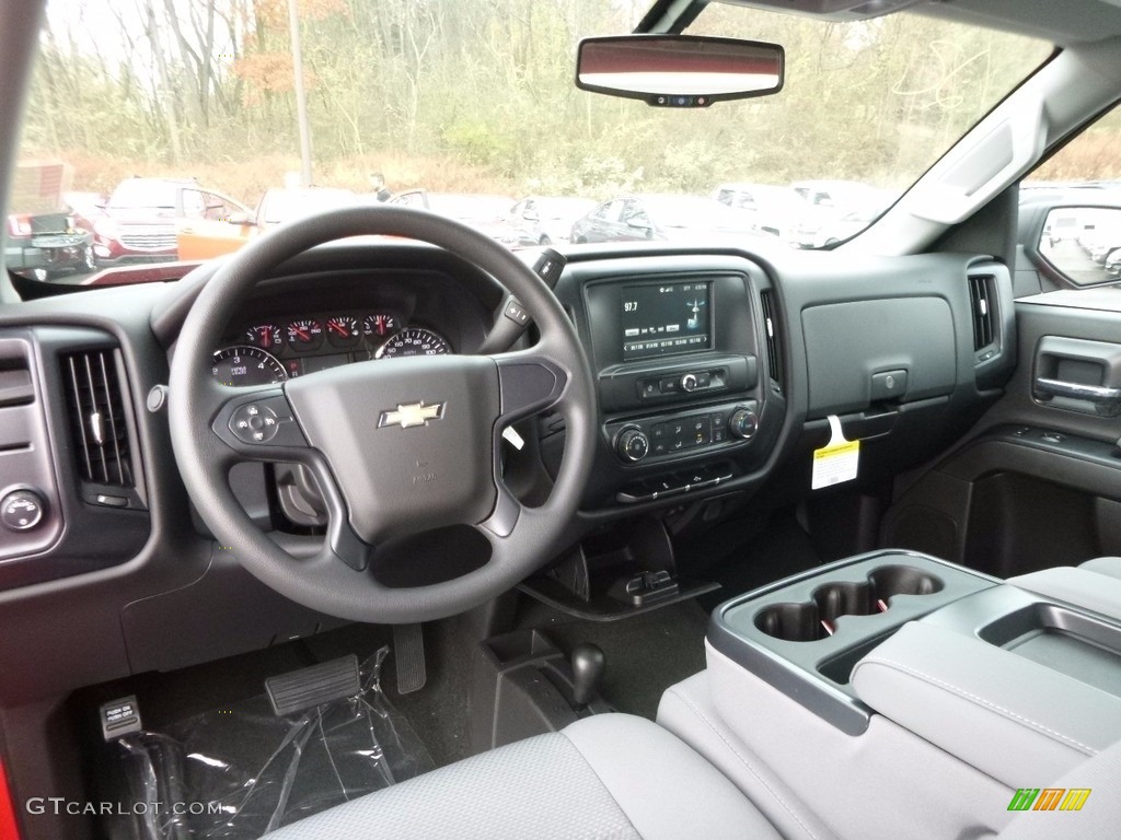 Dark Ash/Jet Black Interior 2017 Chevrolet Silverado 1500 Custom Double Cab 4x4 Photo #117064764