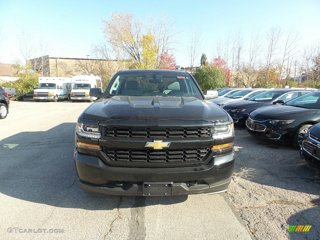 2017 Silverado 1500 Custom Double Cab 4x4 - Black / Dark Ash/Jet Black photo #2