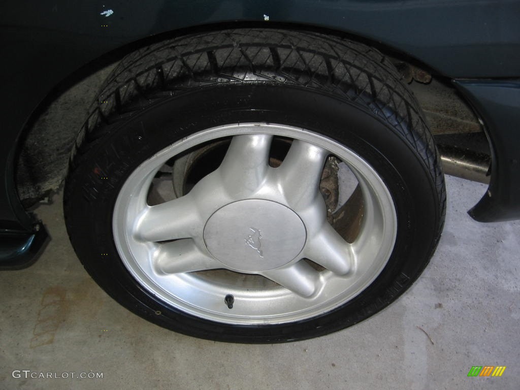1995 Mustang GT Convertible - Deep Forest Green Metallic / Saddle photo #19