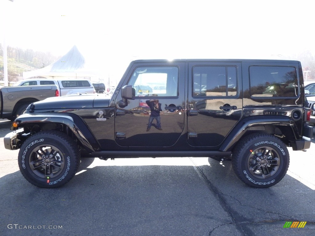 2017 Wrangler Unlimited 75th Anniversary Edition 4x4 - Black / Black photo #2