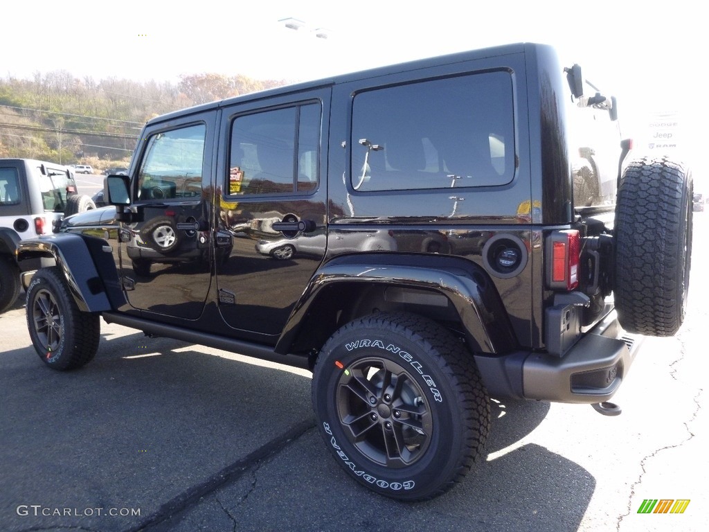 2017 Wrangler Unlimited 75th Anniversary Edition 4x4 - Black / Black photo #3