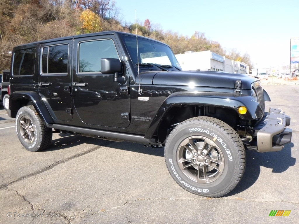 2017 Wrangler Unlimited 75th Anniversary Edition 4x4 - Black / Black photo #8