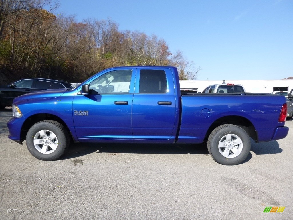 2017 1500 Express Quad Cab 4x4 - Blue Streak Pearl / Black/Diesel Gray photo #2