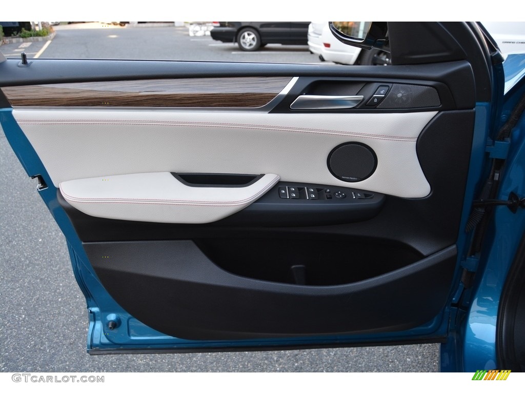 2016 BMW X4 M40i Ivory White Door Panel Photo #117067581