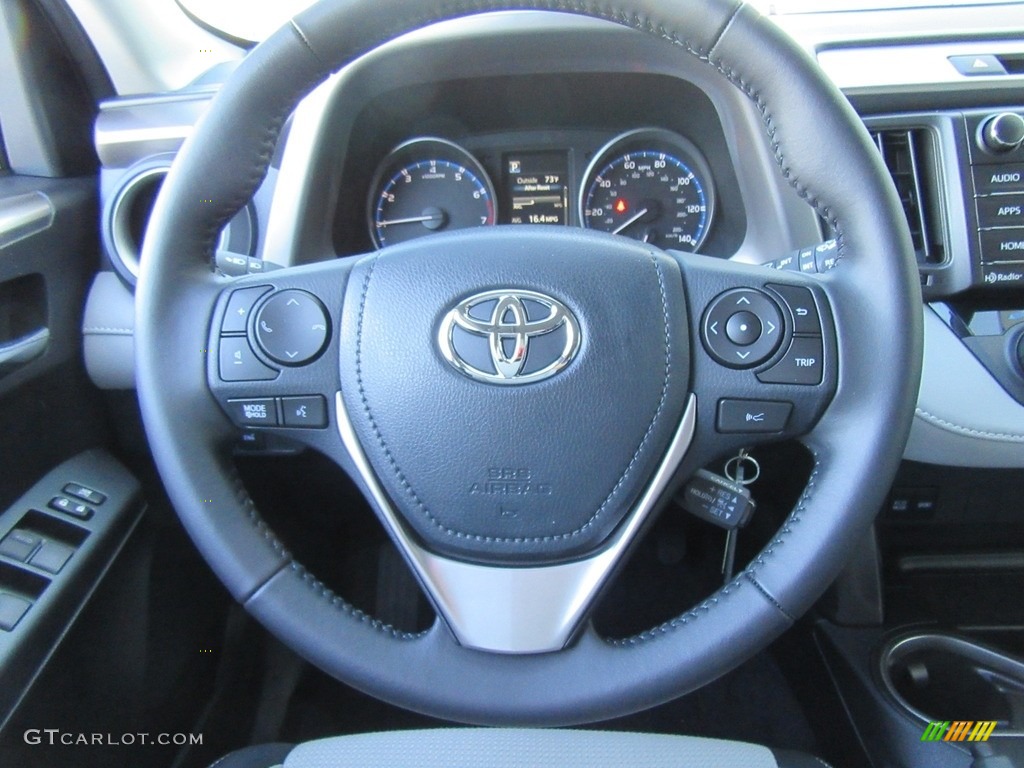 2017 Toyota RAV4 XLE Ash Steering Wheel Photo #117067953