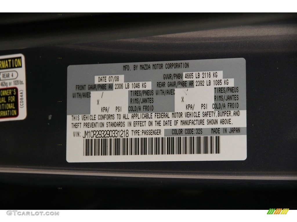 2009 MAZDA5 Sport - Galaxy Gray Mica / Black photo #19
