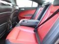 2017 Dodge Charger Black/Ruby Red Interior Rear Seat Photo