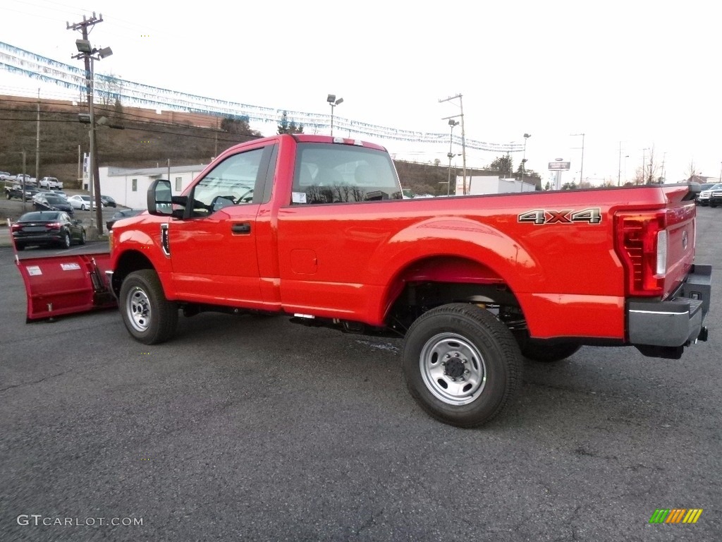 2017 F250 Super Duty XL Regular Cab 4x4 Plow Truck - Race Red / Medium Earth Gray photo #4