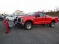 Race Red 2017 Ford F250 Super Duty XL Regular Cab 4x4 Plow Truck Exterior