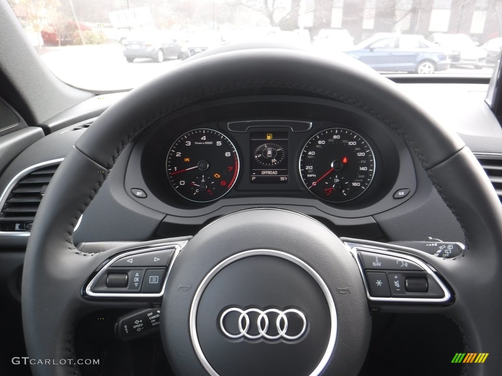 2017 Audi Q3 2.0 TFSI Premium Plus quattro Black Steering Wheel Photo #117075171