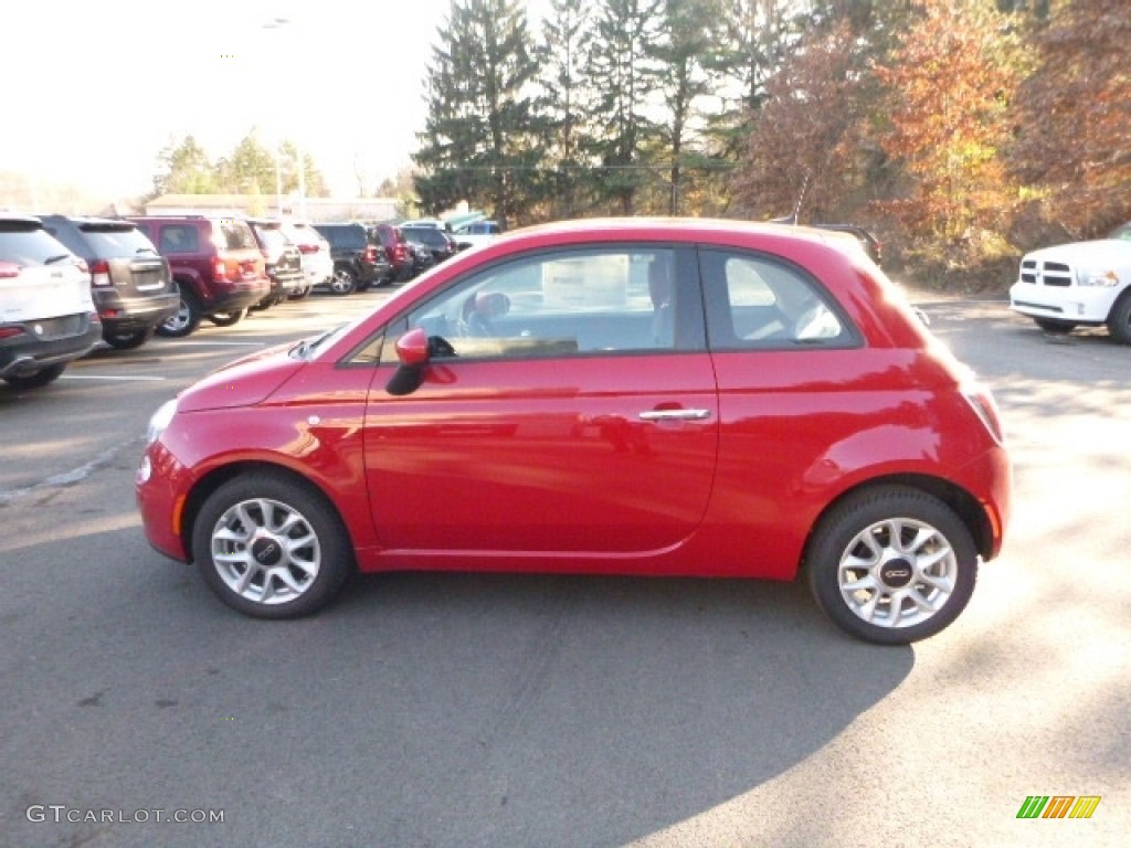 Rosso (Red) 2017 Fiat 500 Pop Exterior Photo #117076764