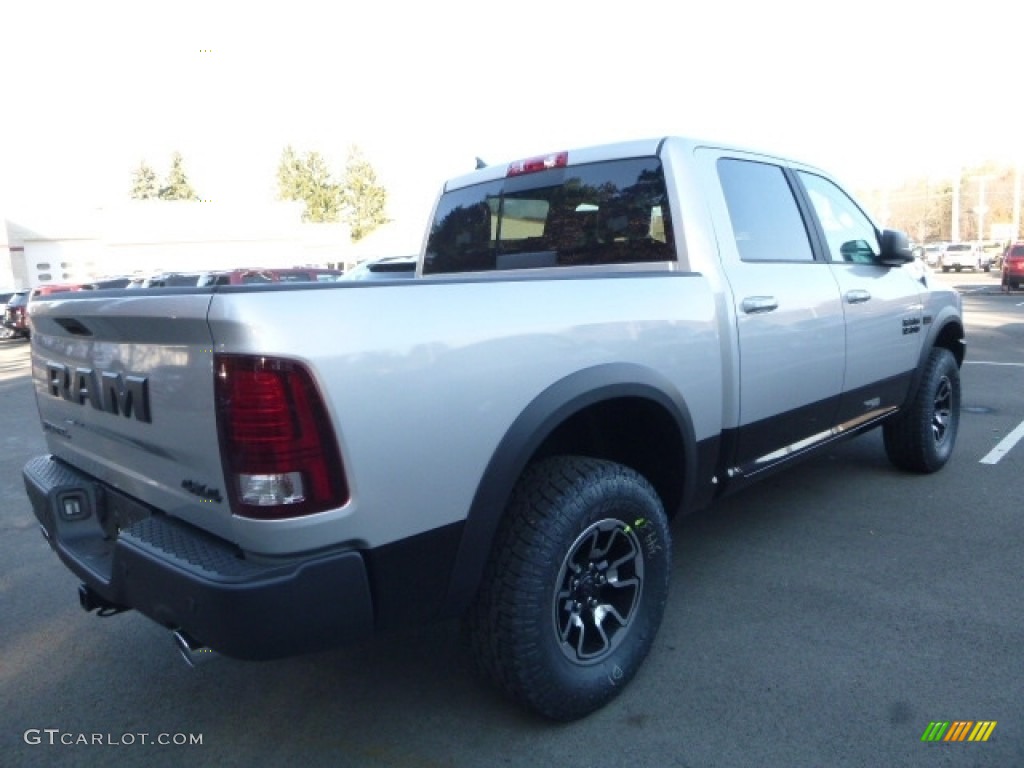 2017 1500 Rebel Crew Cab 4x4 - Bright Silver Metallic / Rebel Theme Red/Black photo #7