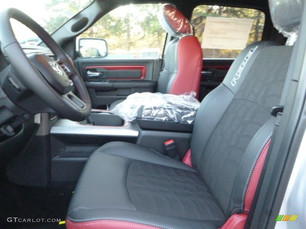 Rebel Theme Red/Black Interior 2017 Ram 1500 Rebel Crew Cab 4x4 Photo #117080967
