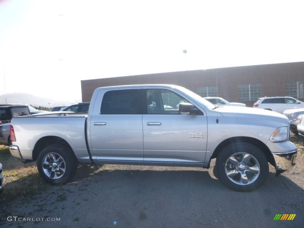 2017 1500 Big Horn Crew Cab 4x4 - Bright Silver Metallic / Black/Diesel Gray photo #8