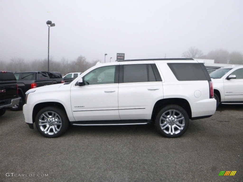 White Frost Tricoat 2017 GMC Yukon SLT 4WD Exterior Photo #117085422