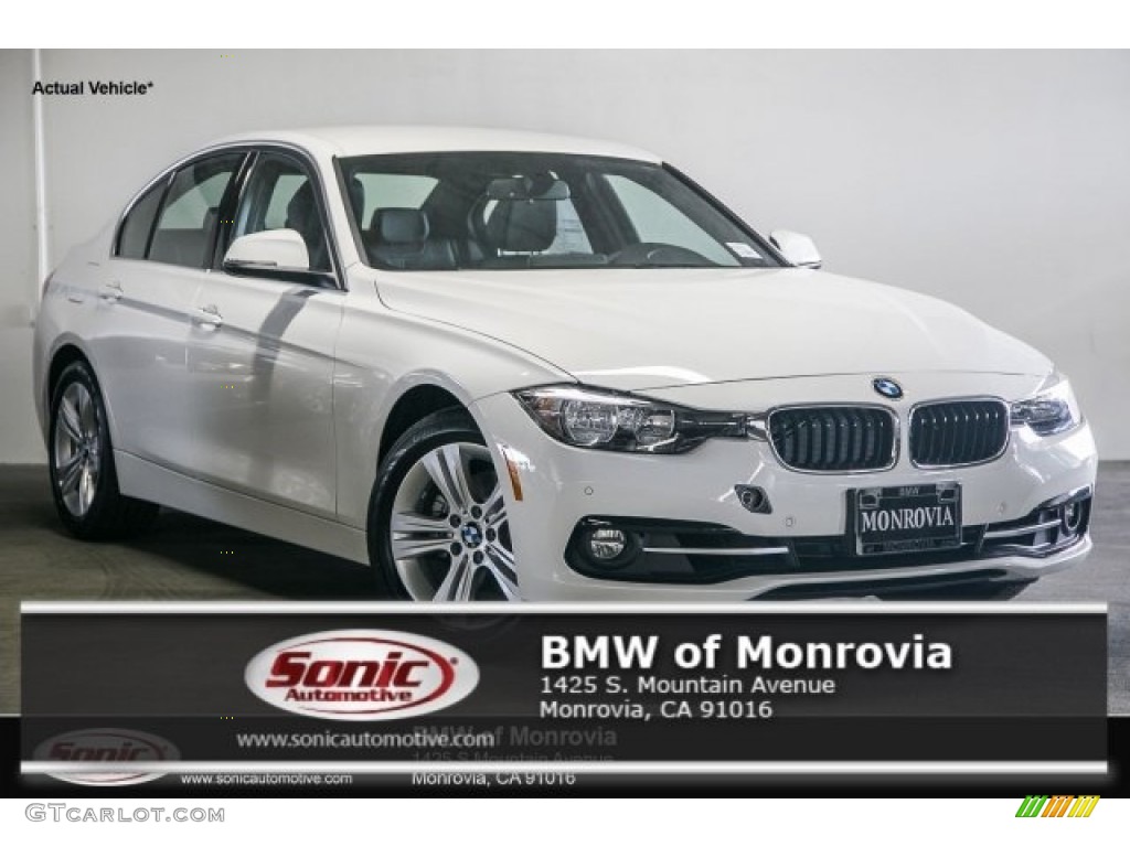 2017 3 Series 330i Sedan - Alpine White / Black photo #1