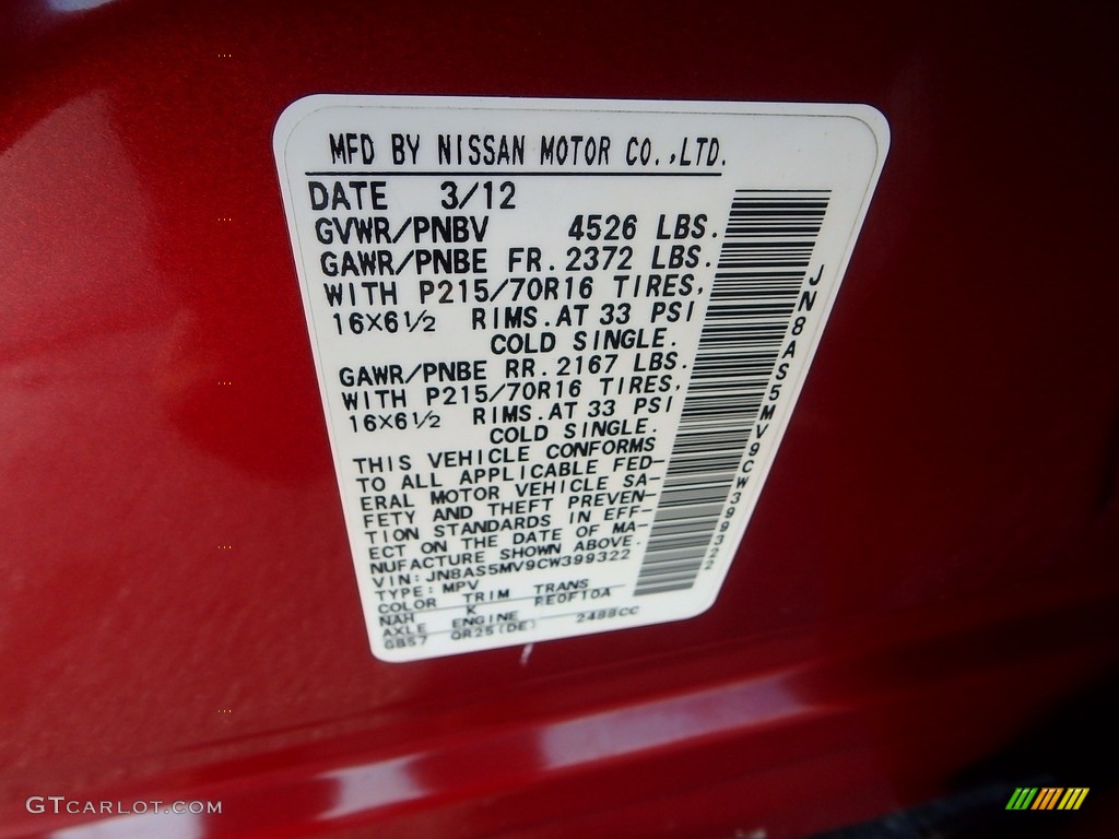 2012 Rogue S AWD - Cayenne Red / Gray photo #29