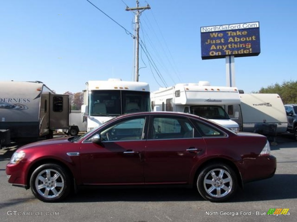 2008 Taurus Limited AWD - Merlot Metallic / Camel photo #2